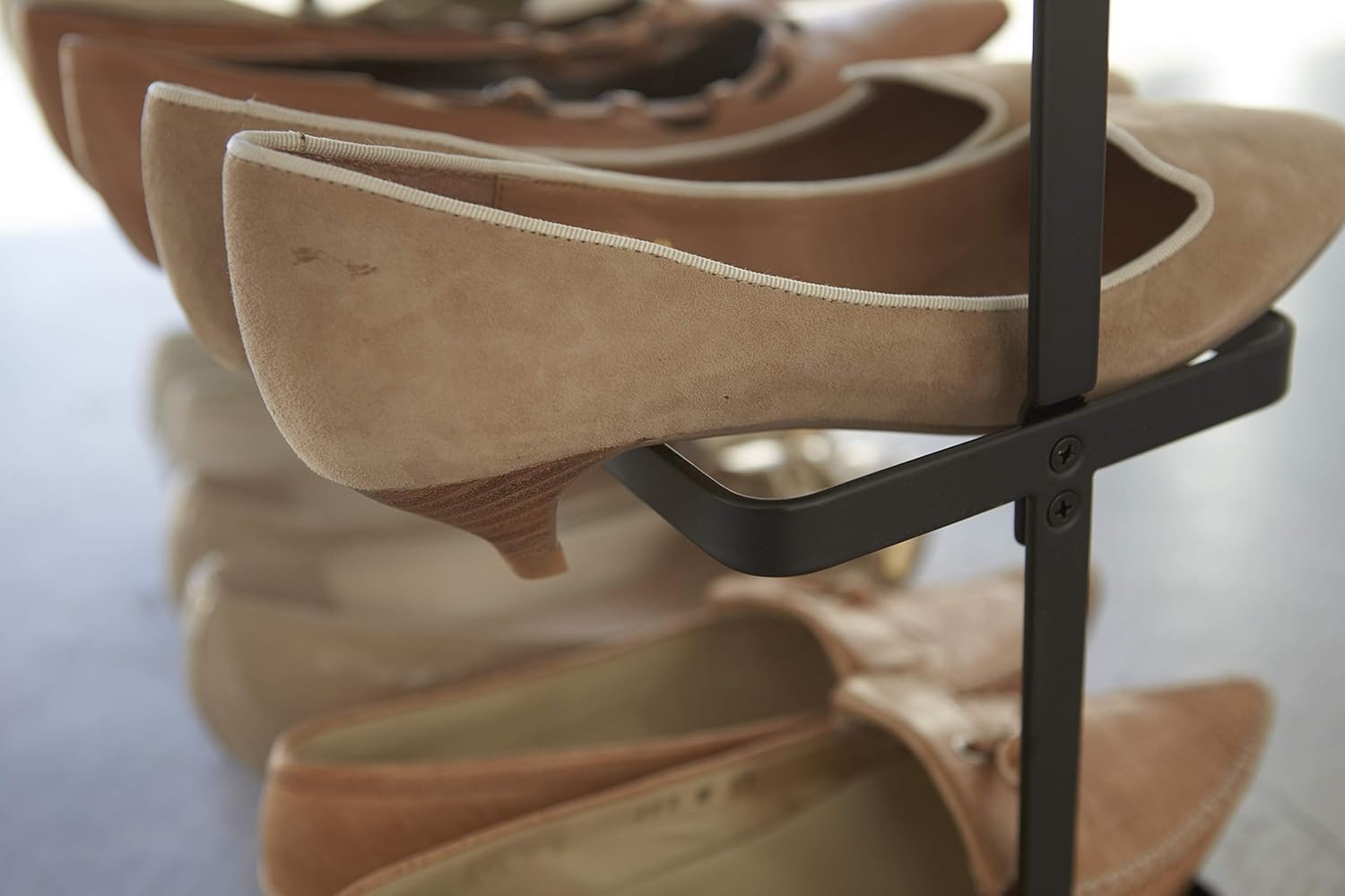 Compact Black Metal Shoe Rack - Image 12