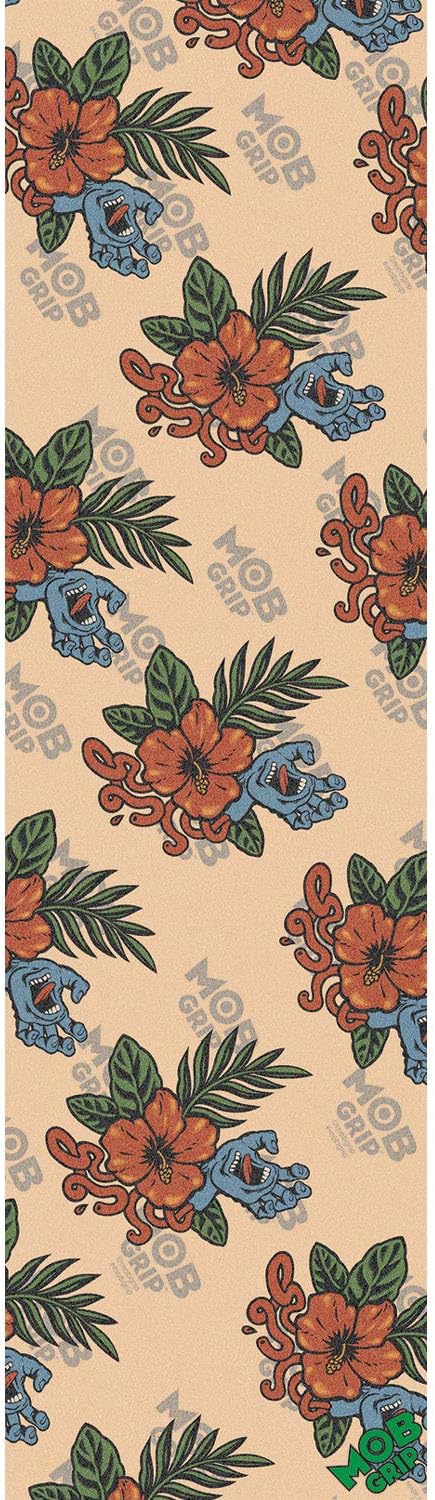 Mob Skateboard Griptape Santa Cruz Vacation Hand Clear Grip Tape Sheet 9" x 33"