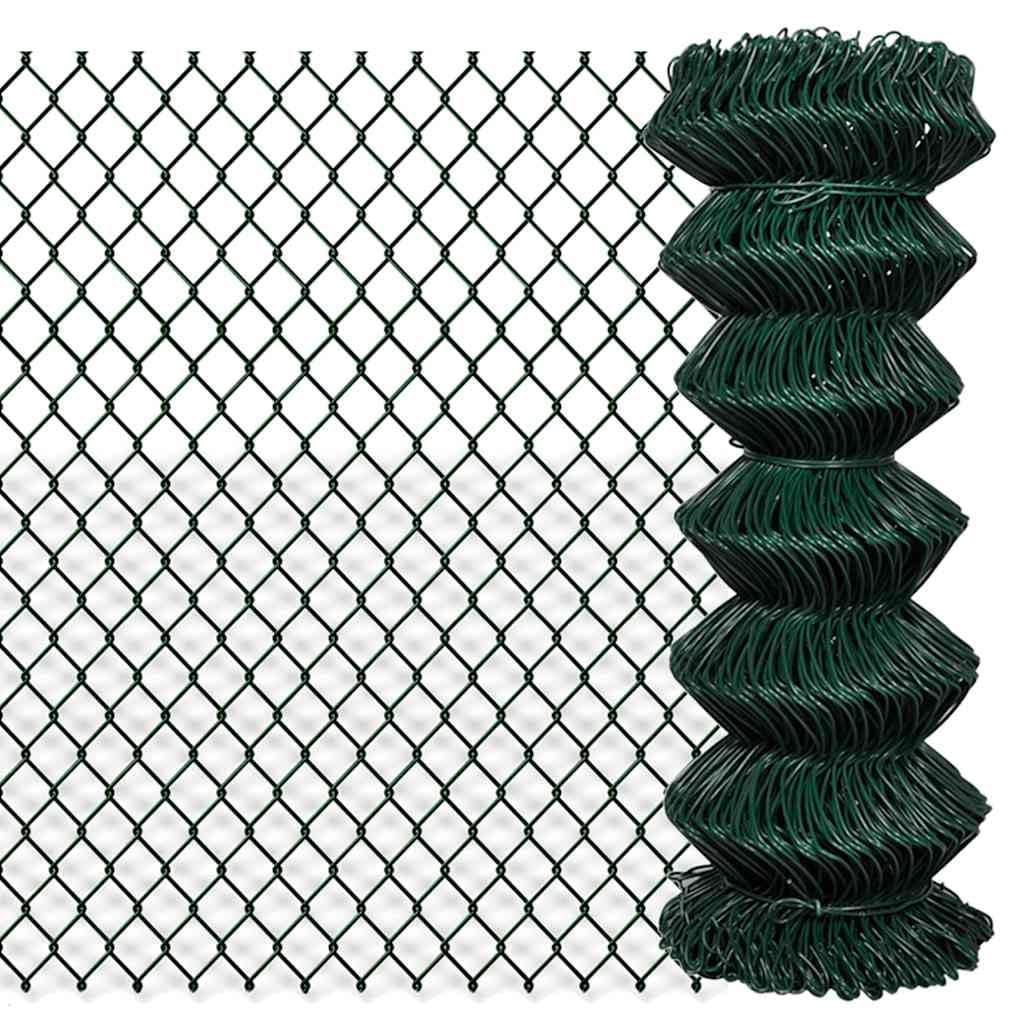 Recinzione in filo metallico rivestito in PVC, 1 x 15 m, verde