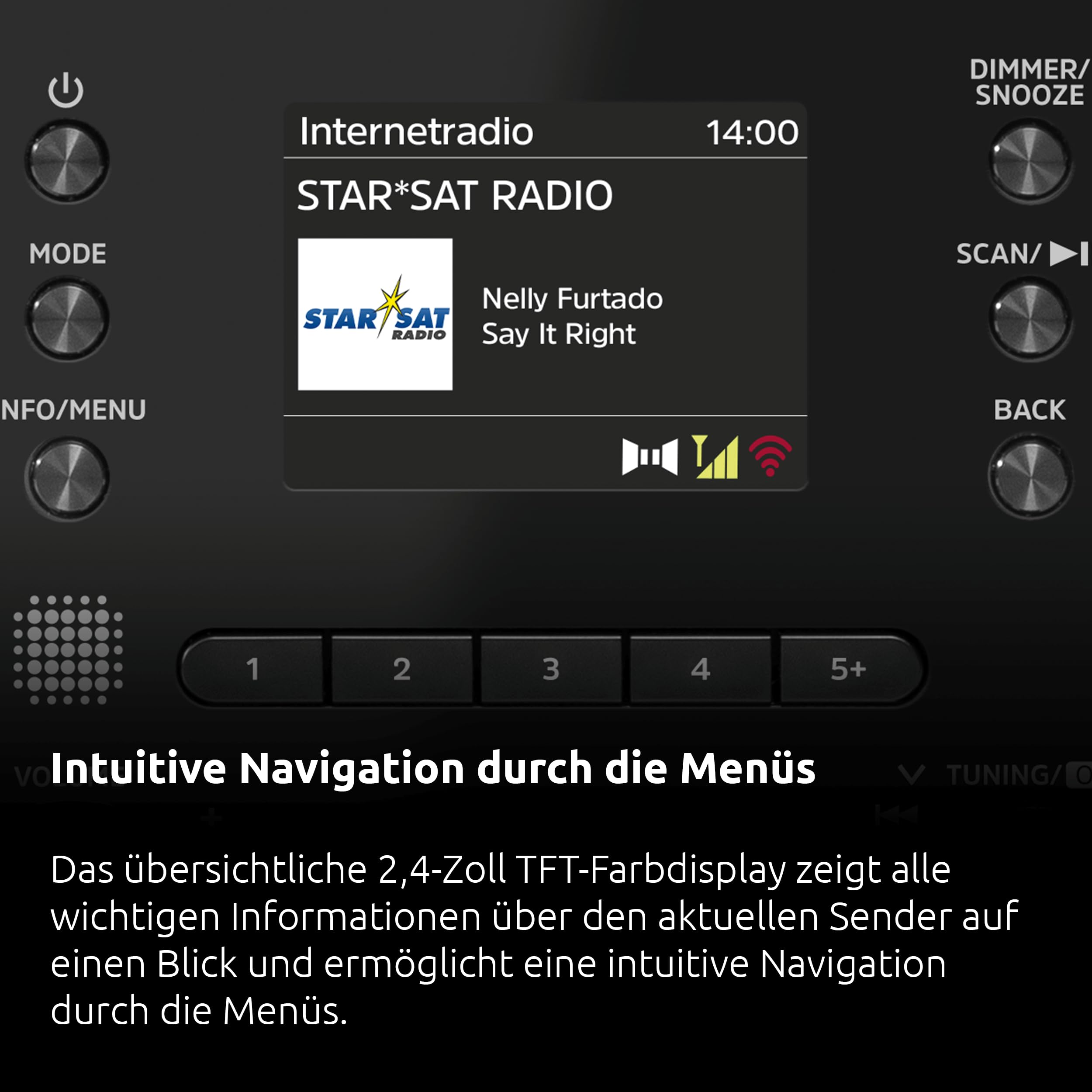 TechniSat DIGITRADIO 550 IR Internetradio DAB+ UKW WLAN Bluetooth Farbdisplay Fernbedienung App-Steuerung 10 Watt RMS