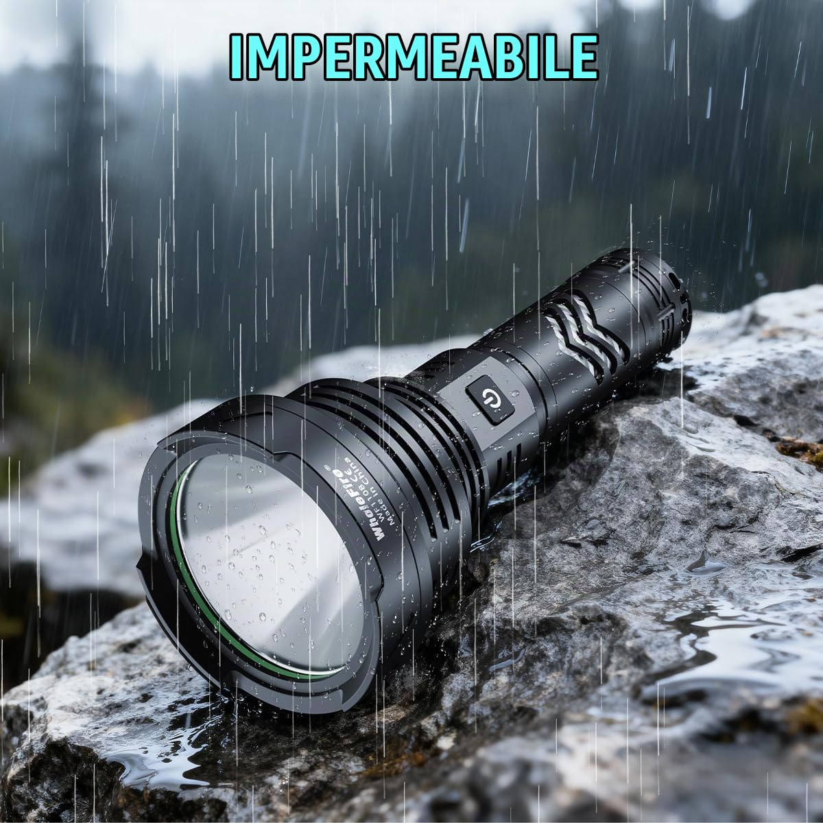 Torcia LED estremamente luminosa 10.0000 lumen, XHP90 USB ricaricabile Torce elettriche, 5 modalità tattiche poliziesche militari IP65 impermeabile Torcia elettrica esterna con batteria