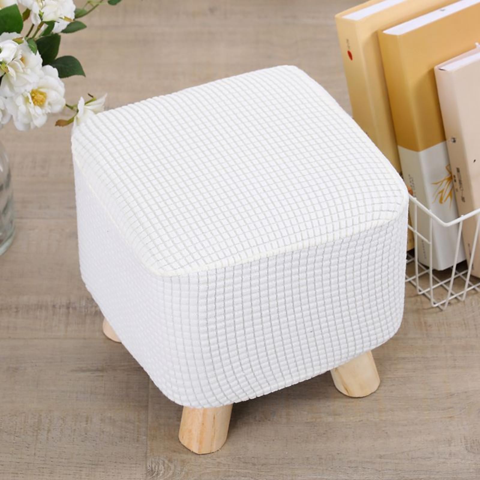 2 Housses Velours Pour Tabouret - Ø 17-20cm, H 25-30cm