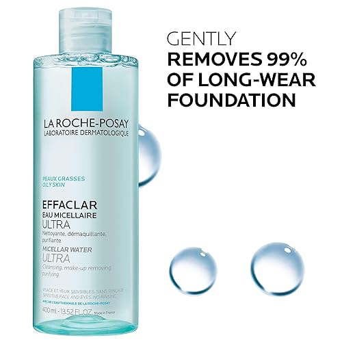 Miniatura 5 de La Roche-Posay Effaclar Micellar Cleansing Water Toner for Oily Skin, Oil Free Makeup Remover, Safe for Sensitive Skin with Thermal Spring Water