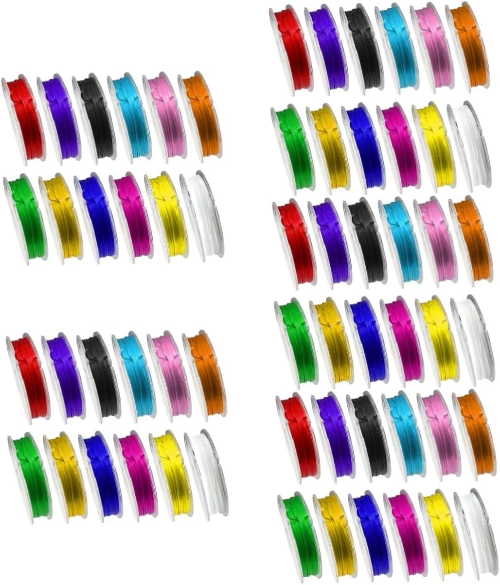 TEHAUX 60rolls Craft String Long Weaving Lanyard for DIY Projects Wedding Party Macrame Cord Small Beads Lacing Beading Thread