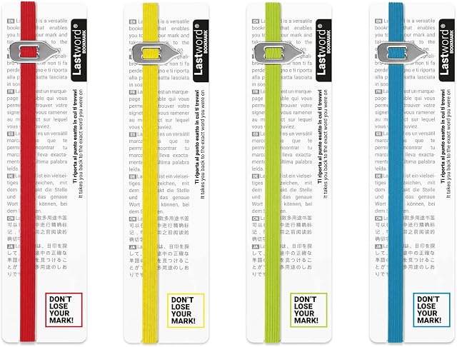 Lastword Bookmarks - Elastic Bookmark Perfect for Any Book, Office - Bookmarks for Women - Bookmarks for Men - Bookmarks for Children - Don't Lose Your Mark, Designed in Italy Book Marks (Combo Pack)