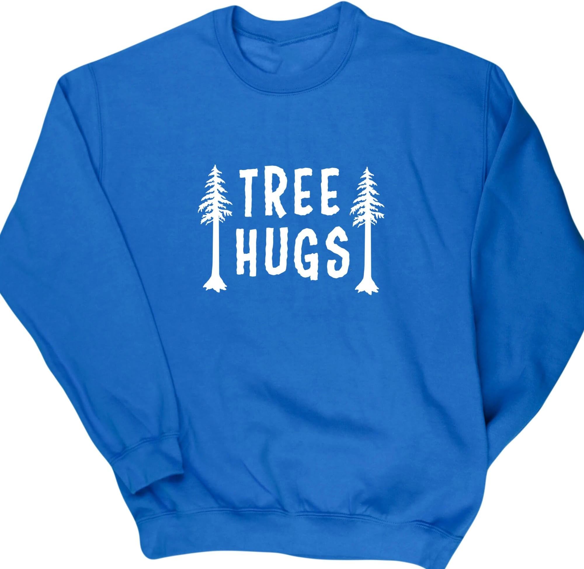 Hippowarehouse Tree Hugs Unisex Jumper Sweatshirt Pullover (Specific Size Guide in Description)