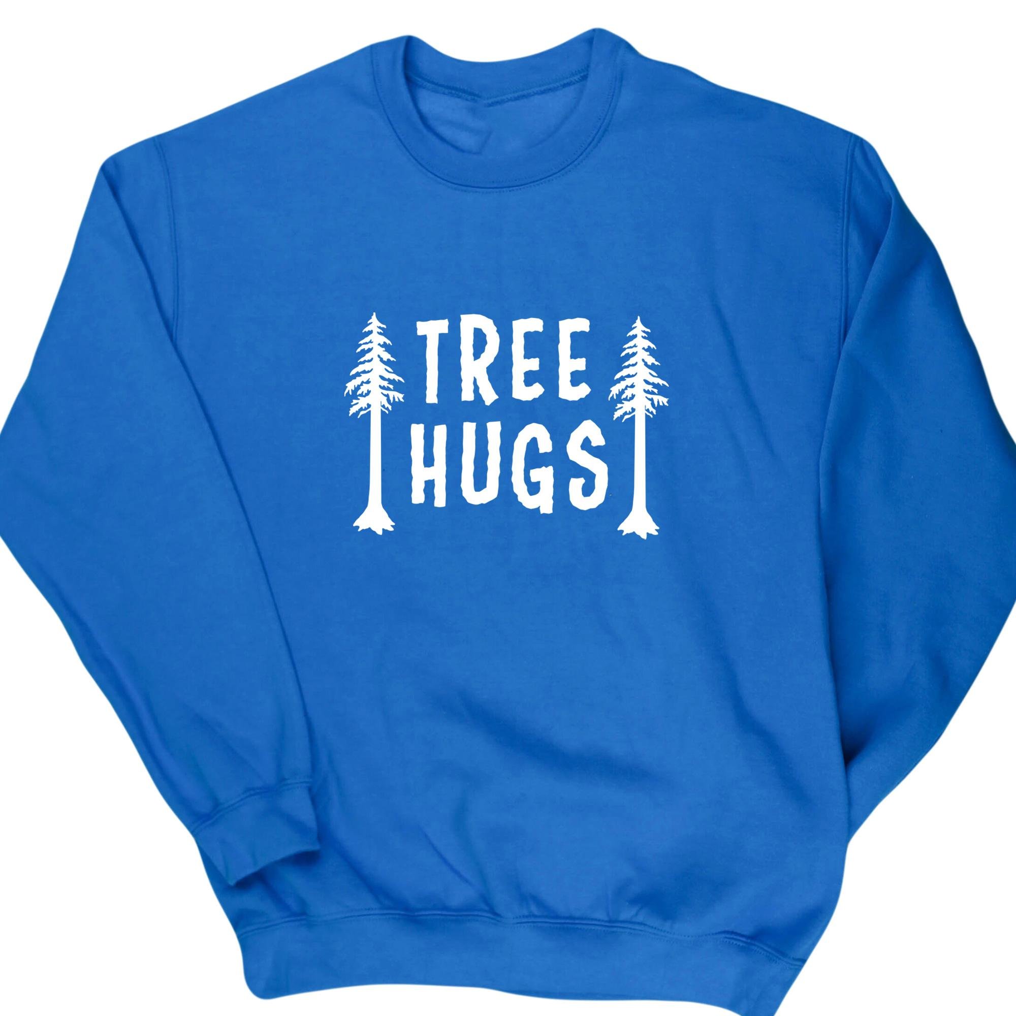 Hippowarehouse Tree Hugs Unisex Jumper Sweatshirt Pullover (Specific Size Guide in Description)