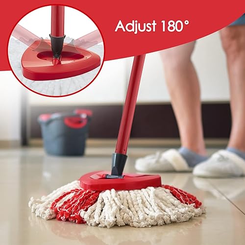 Miniatura 4 de Cabezal de base de repuesto para trapeador giratorio O Ceda giratorio de triángulo de repuesto para fregona giratoria de plástico, 1 unidad