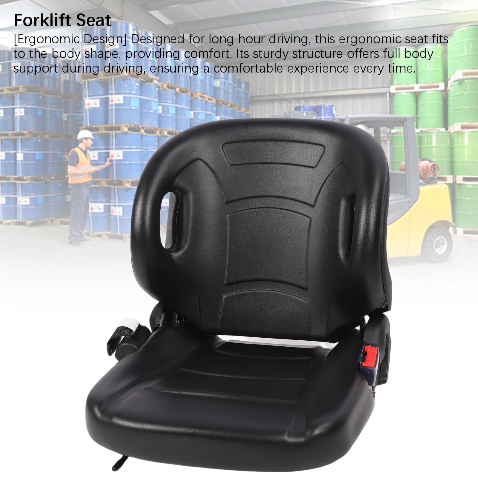 Topiky Sedile per Carrello Elevatore Regolabile Ergonomico con Cintura di Sicurezza Guida Confortevole in Vari Modelli 1 unità
