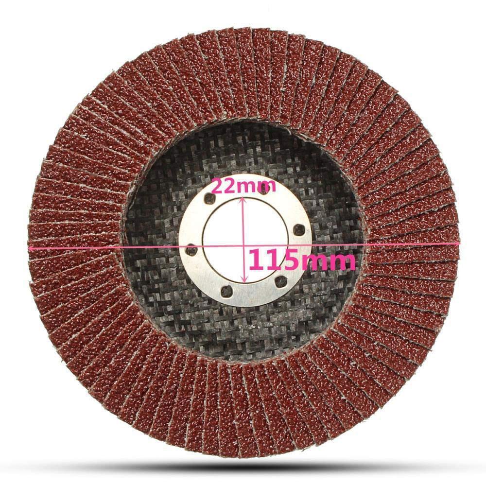 Dischi Lamellari Per Molatura Legno E Metallo 5 Pezzi 80 Grana 115x22mm - 00006