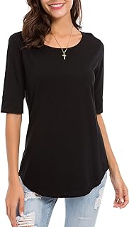 v neck elbow length tee shirts