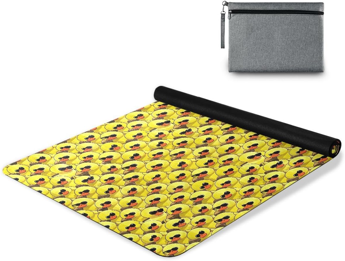 ALAZA Duck Sunglasses Art Yoga Mat Non Slip Fitness Exercise Mat, Workout Mat for Yoga, Pilates and Floor Exercises