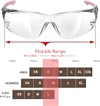 HTS HUNTERSKY ANSI Z87.1 Anti-Fog Wrap-Around Clear Safety Glasses, Small Size Pickleball Lab with Scratch Resistant S239