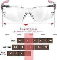 Vista 5 de HTS HUNTERSKY ANSI Z87.1 Gafas de seguridad antivaho envolventes transparentes, gafas de laboratorio para pickleball y química con resistencia a