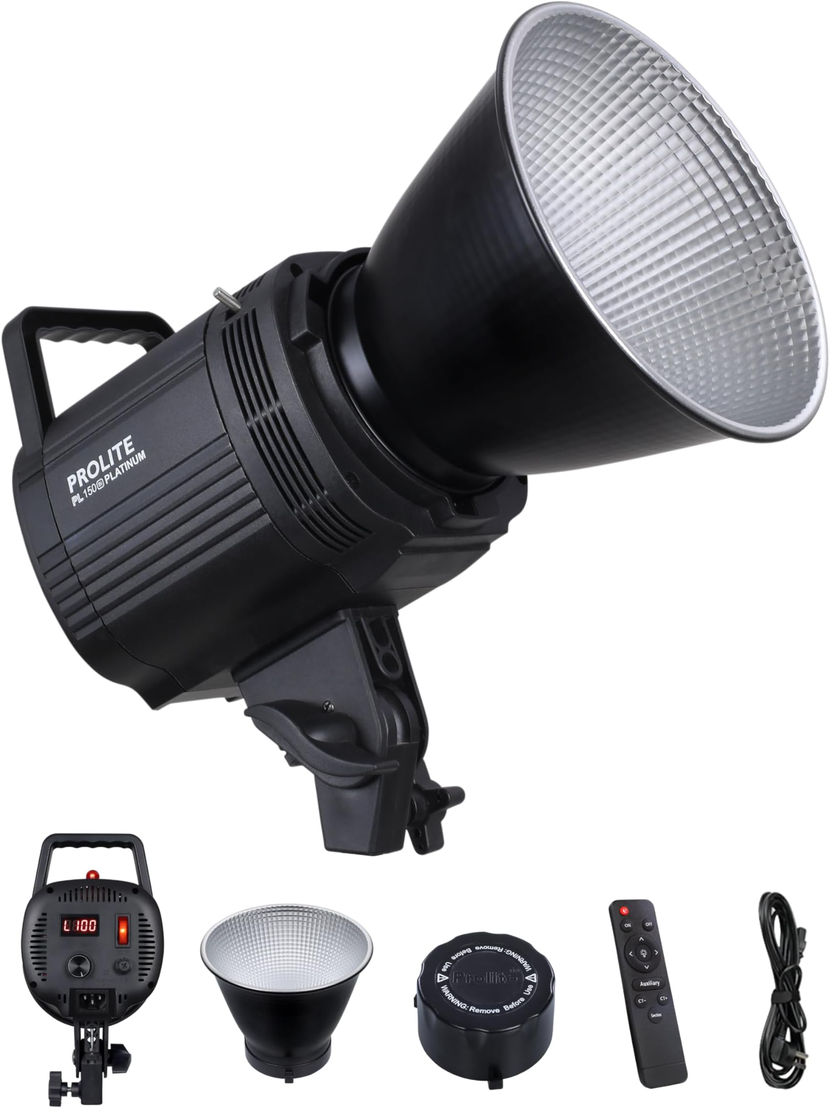 Prolite LiteMax Platinum-150W Bi-Color COB LED Continuous Video Light | with Bowens Reflector, Infrared Remote, COB Cover, AC Cord | for Studio, Wedding Photography & Videography