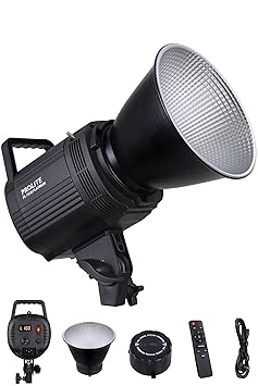 Prolite LiteMax Platinum-150W Bi-Color COB LED Continuous Video Light | with Bowens Reflector, Infrared Remote, COB Cover, AC Cord | for Studio, Wedding Photography & Videography
