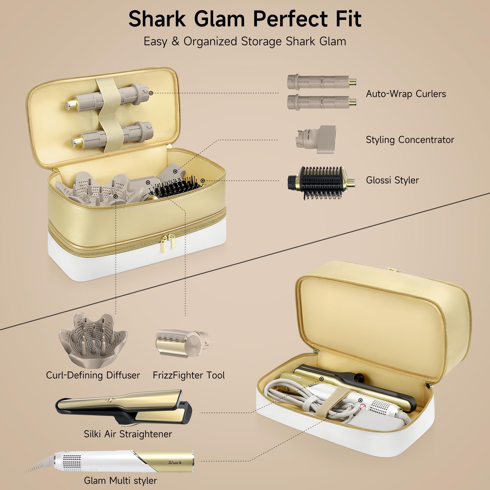 Amazon.com : Travel Hair Dryer Case for Shark Glam, Portable Hair