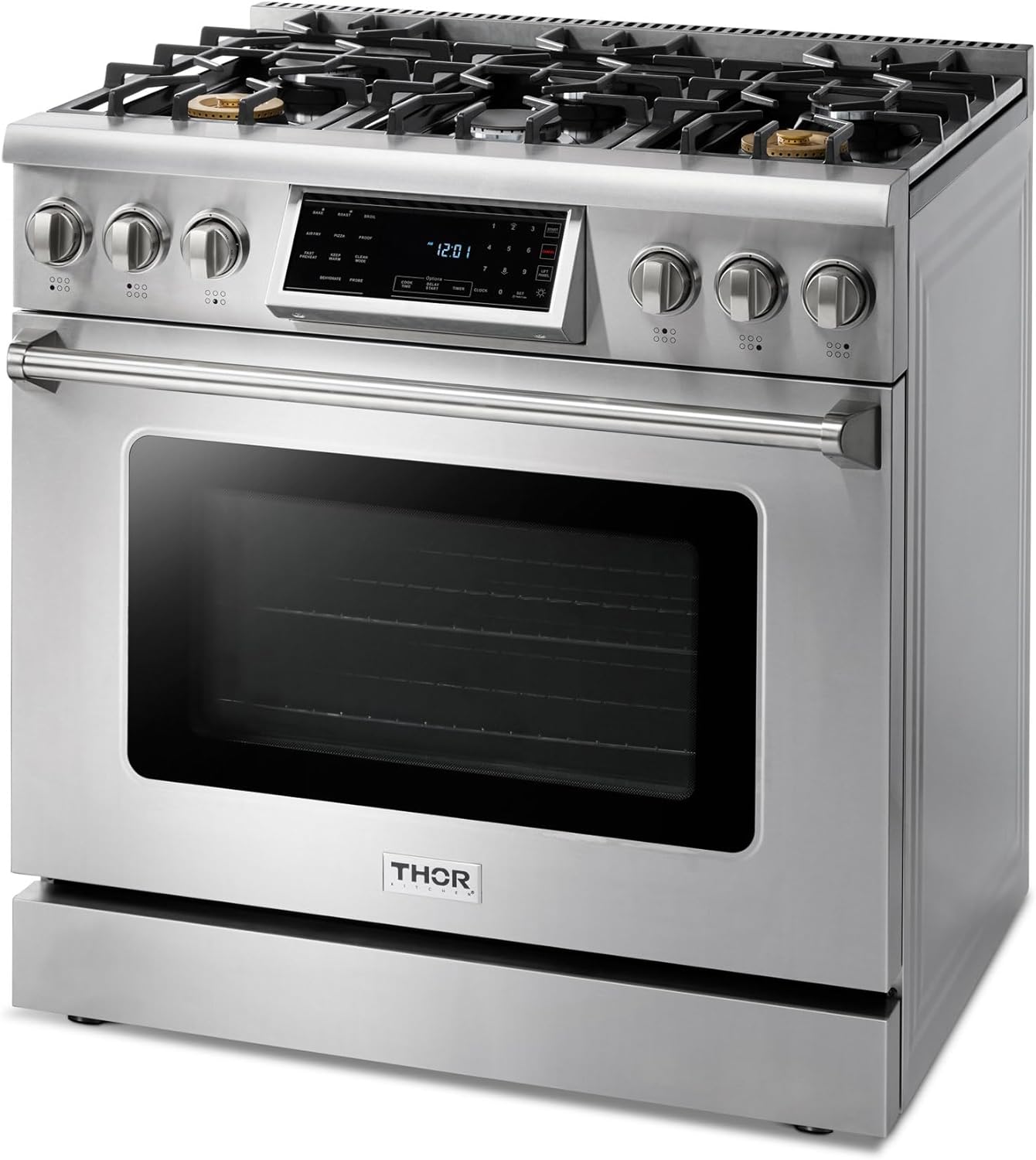 Thor Kitchen 36-Inch Titlt Panel Liquid Propane Range - Model TRG3601LP