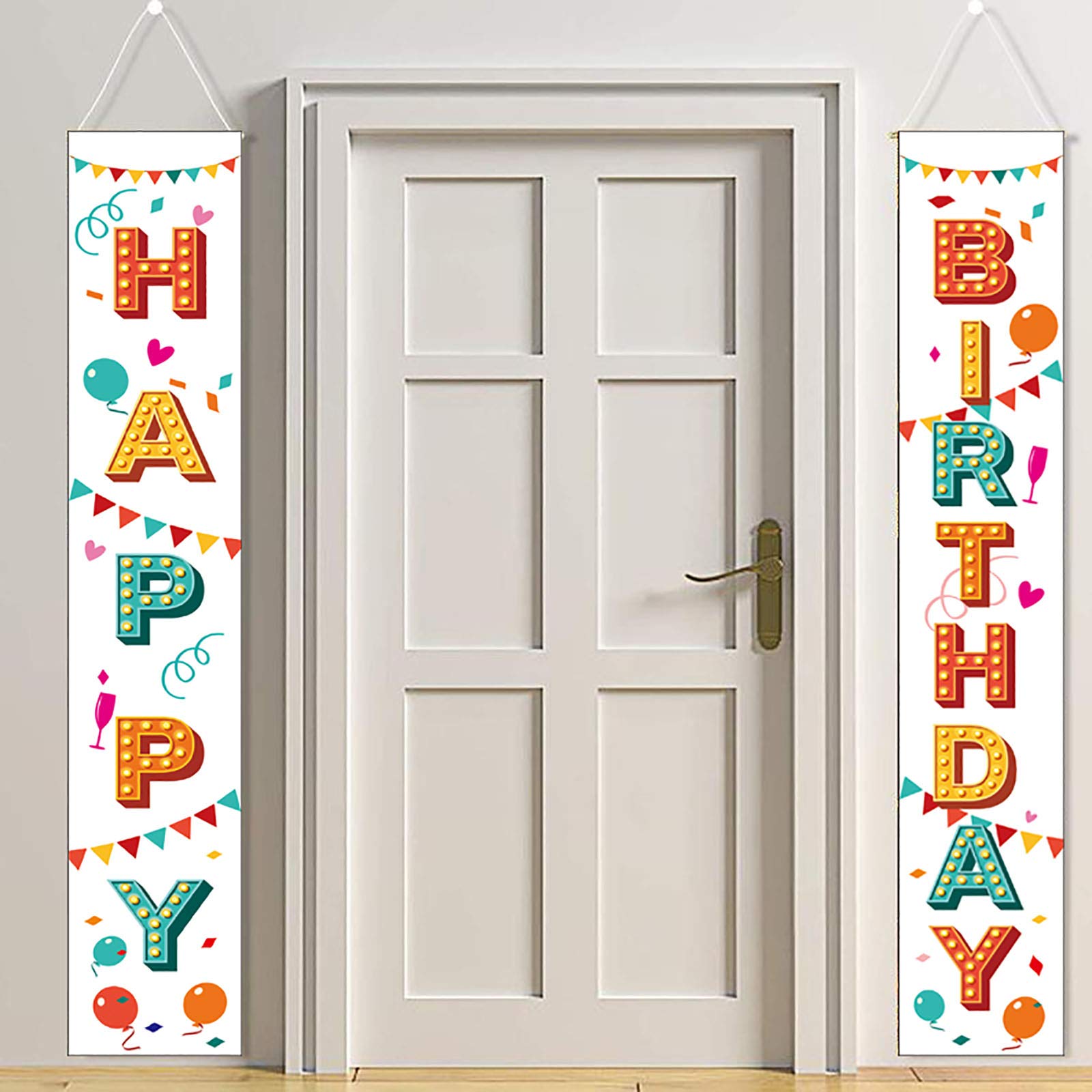 Buy YOZO Happy Birthday Party Porch Banner Decorations 71"x12" Durable