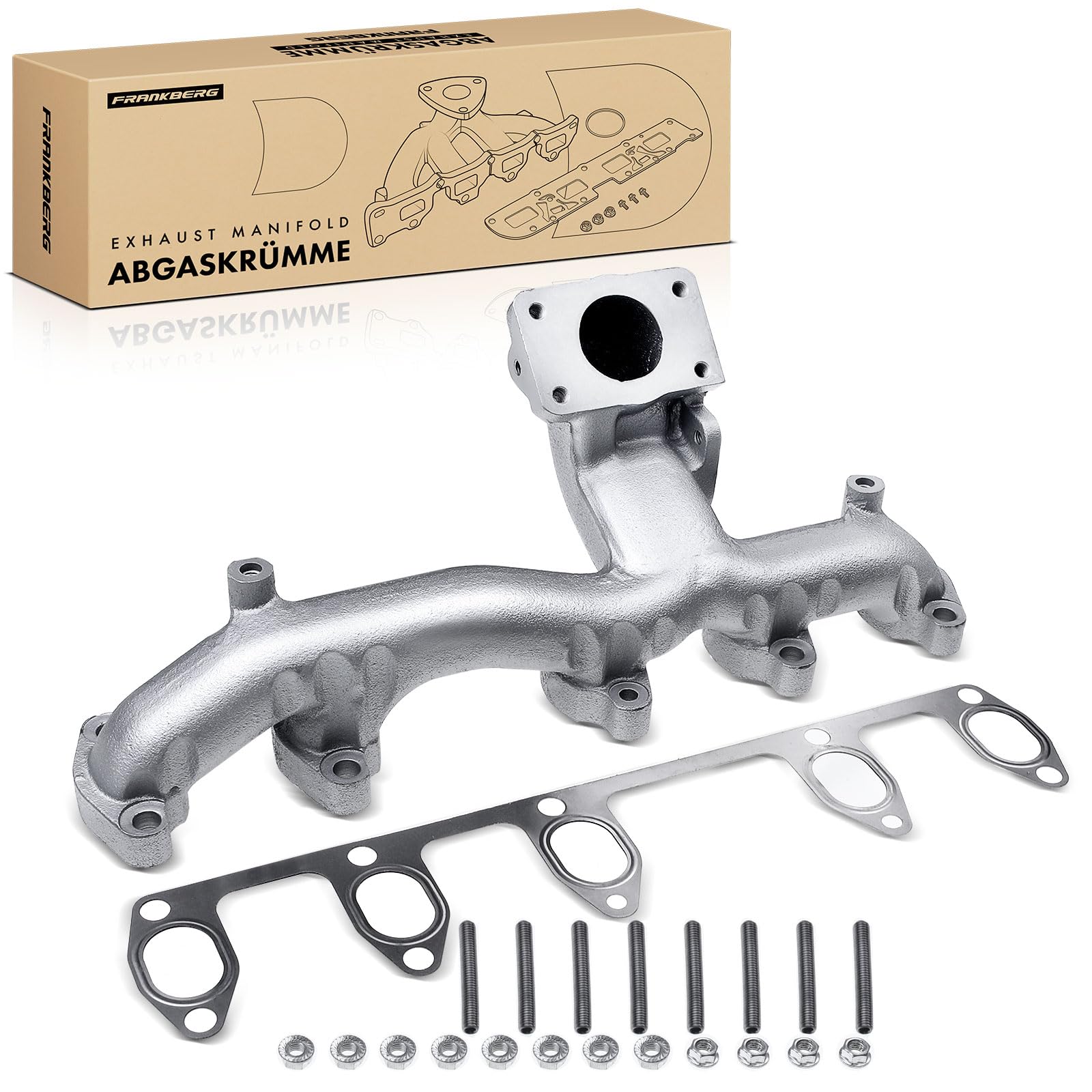 Frankberg Collettore di scarico con guarnizioni 076253031A | Compatibile con: C.r.a.f.t.e.r 30-50 pianale/telaio 2F, C.r.a.f.t.e.r 30-50 Box 2E, C.r.a.f.t.e.r 30-35 Bus 2E