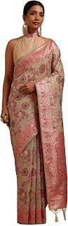 Soch Womens Chanderi Floral Woven Design Saree