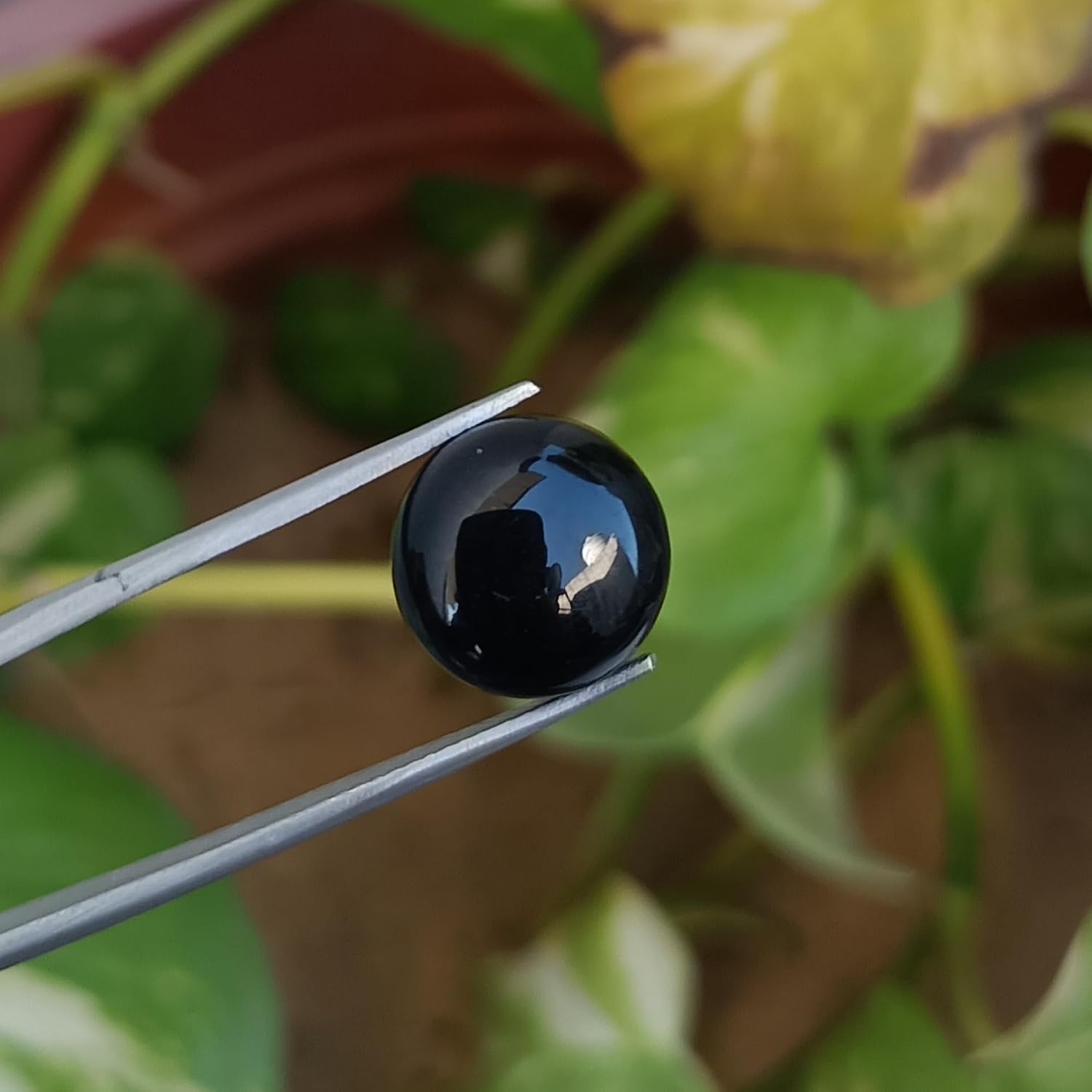 Natural Black Onyx Round Cabochon Lot – Flat Back, Calibrated Smooth Gemstones for Handmade Jewelry Making, Loose Stones in 3mm to 20mm Sizes – (Pack of 5 Piece)