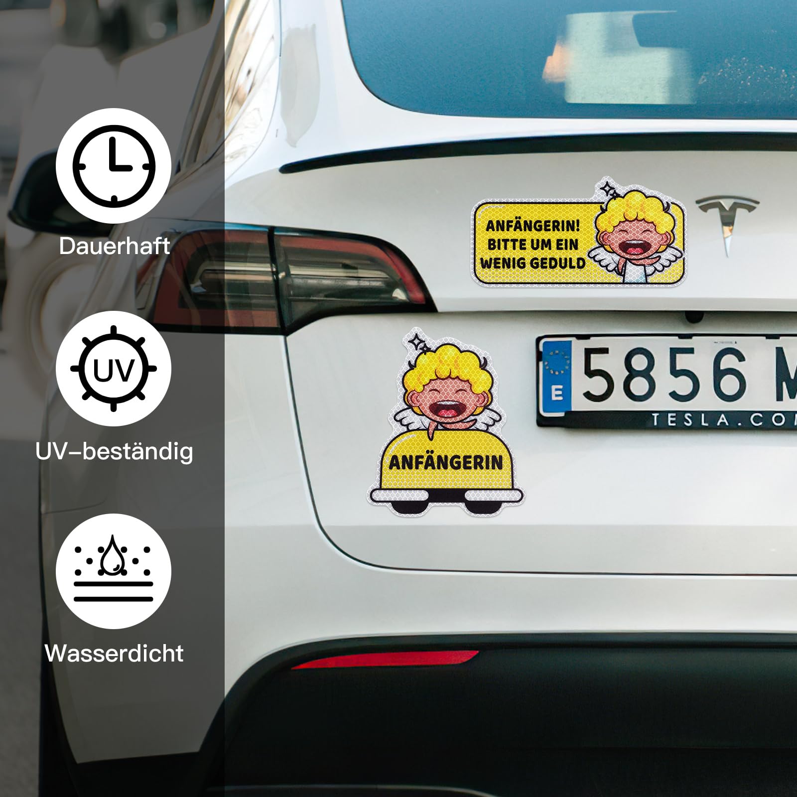 Wukong Fahranfänger Magnetaufkleber Set - Reflektierend Für Auto (Engel Design)