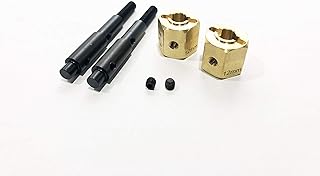 Club 5 Brass Extended Wheel Hex 12 mm w/Steel Stub Axles Set for Redcat GEN8 (2)