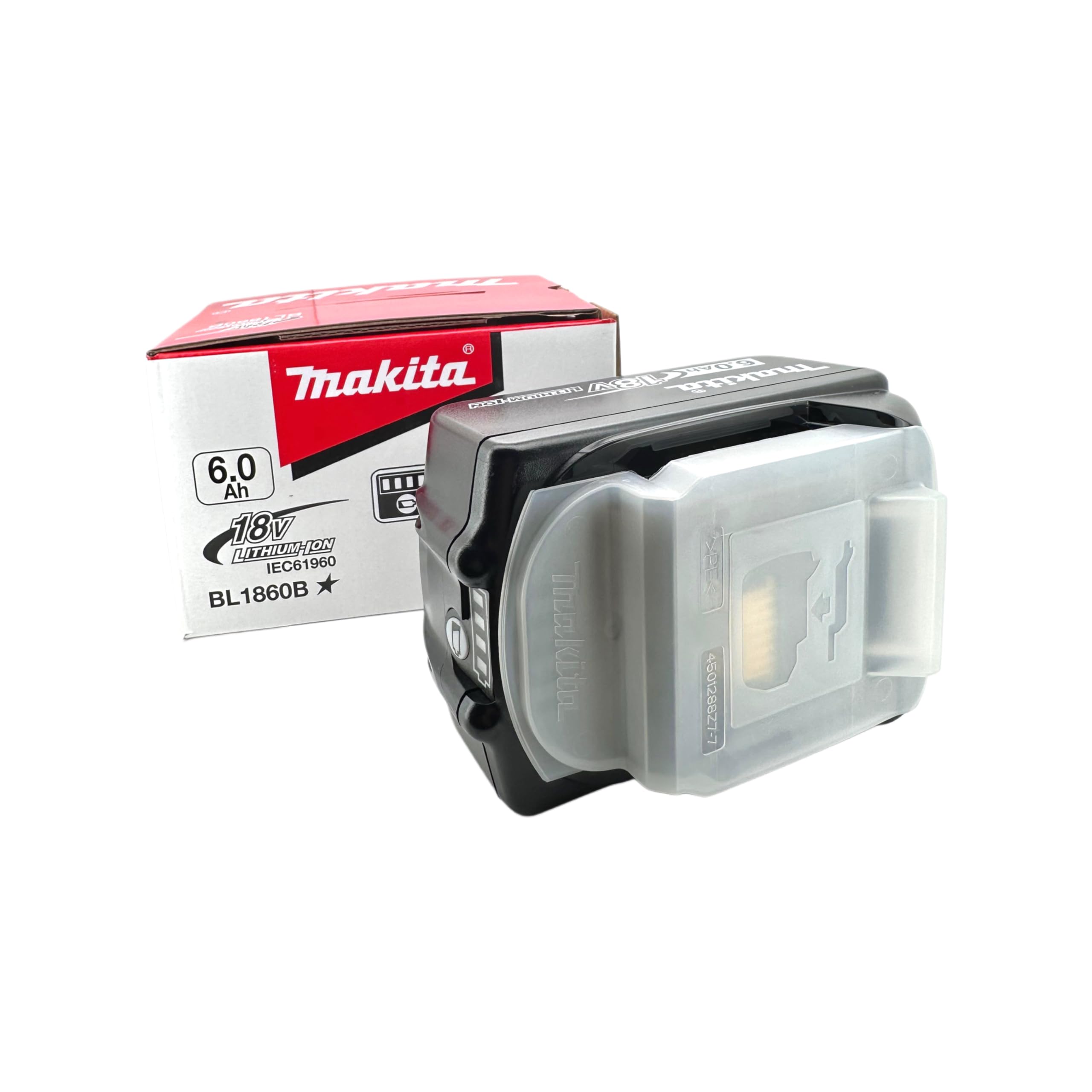 Batteria di ricambio originale, 18 V, 6,0 Ah, BL1860B, compatibile con Makita LXT, con indicatore LED, sostituisce BL1850, BL1840, BL1830