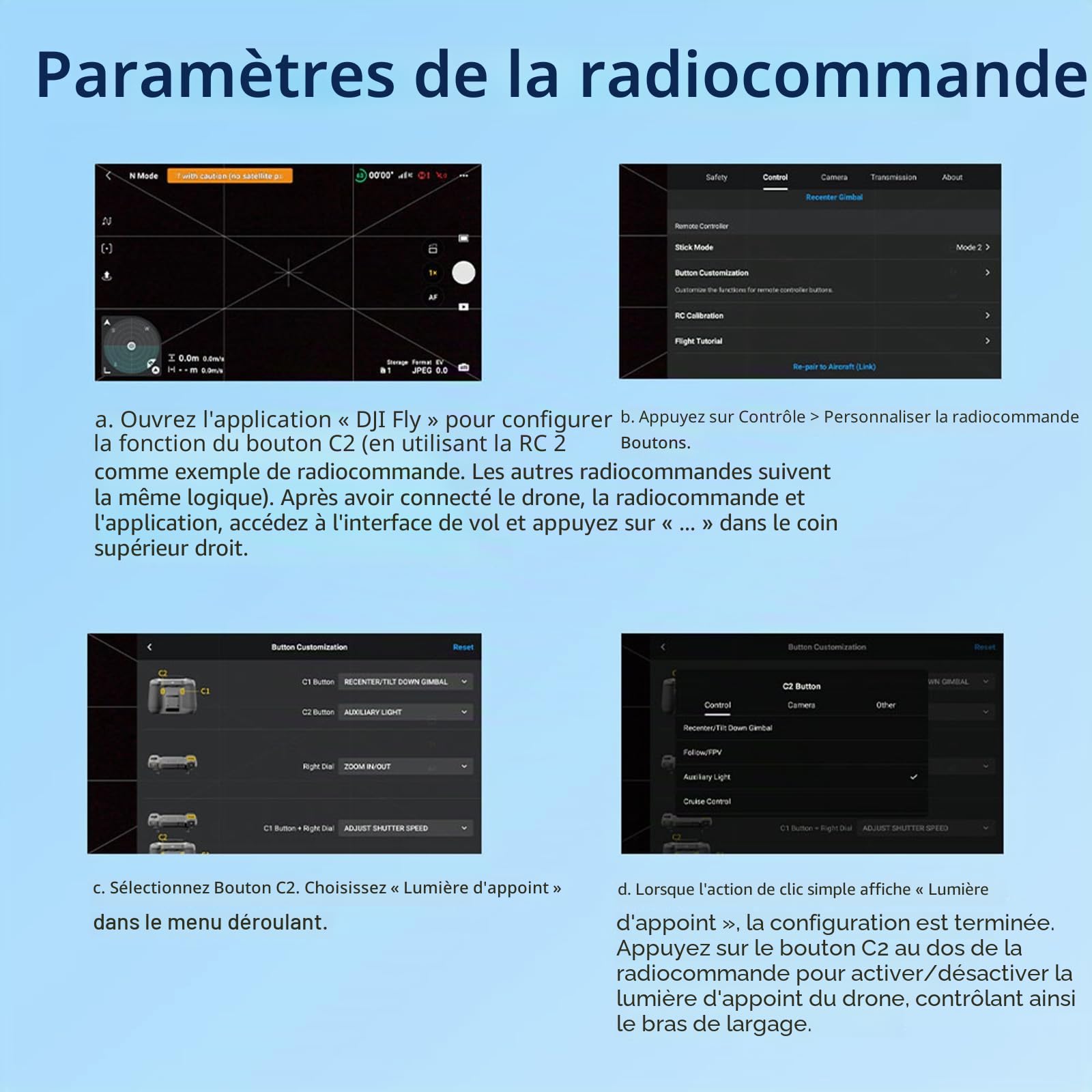 Système de largage de drone LICHIFIT avec atterrissage pour DJI Mavic 4 Pro Éjecteur photosensible Transport Livraison Libération de charge utile Dispositif de largage aérien Jambes étendues