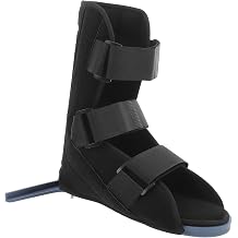 Foot Ankle Brace Stabilizer Black M 26.5cm Cloth Plastic Orthopedic Boot