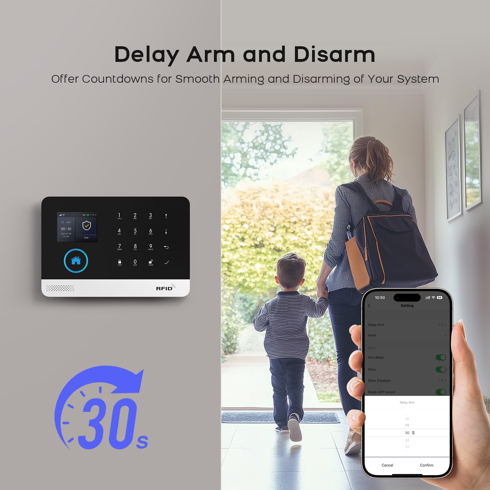 gsm/WiFi Alarmas para Casa Inalámbrico, Sistema de Alarma Doméstica Antirrobo con Alerta App, 24 Pieza: Sensores de Puertas/Ventanas,Dtecteores de Movimiento,Sirena, Mandos a Distancia
