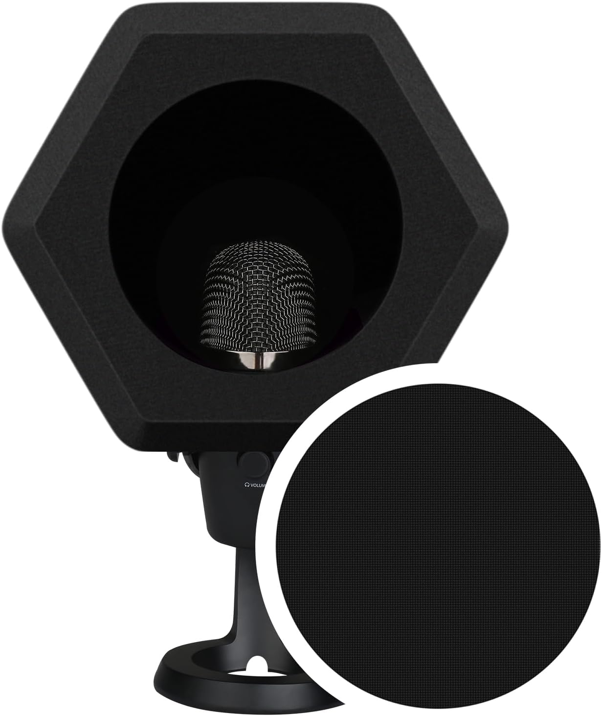Professional Microphone Isolation Ball with 2-Layered Pop Filter, High Density Foam Great Noise Cancellation