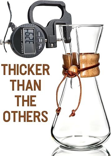 Vista 5 de AGOGO Cafetera de Café de Goteo de Vidrio - Kit de Barista de 6/8/10 Tazas con Filtro de Acero Inoxidable 304 para Hogar, Oficina, Camping