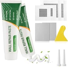 DEWEL 500 g White Wall Putty with 4 Pcs Wall Repair Patch | Used to Repair Cracks, Holes, Chips, Graffiti, Doodles, Quick Drying for Indoor and Outdoor
