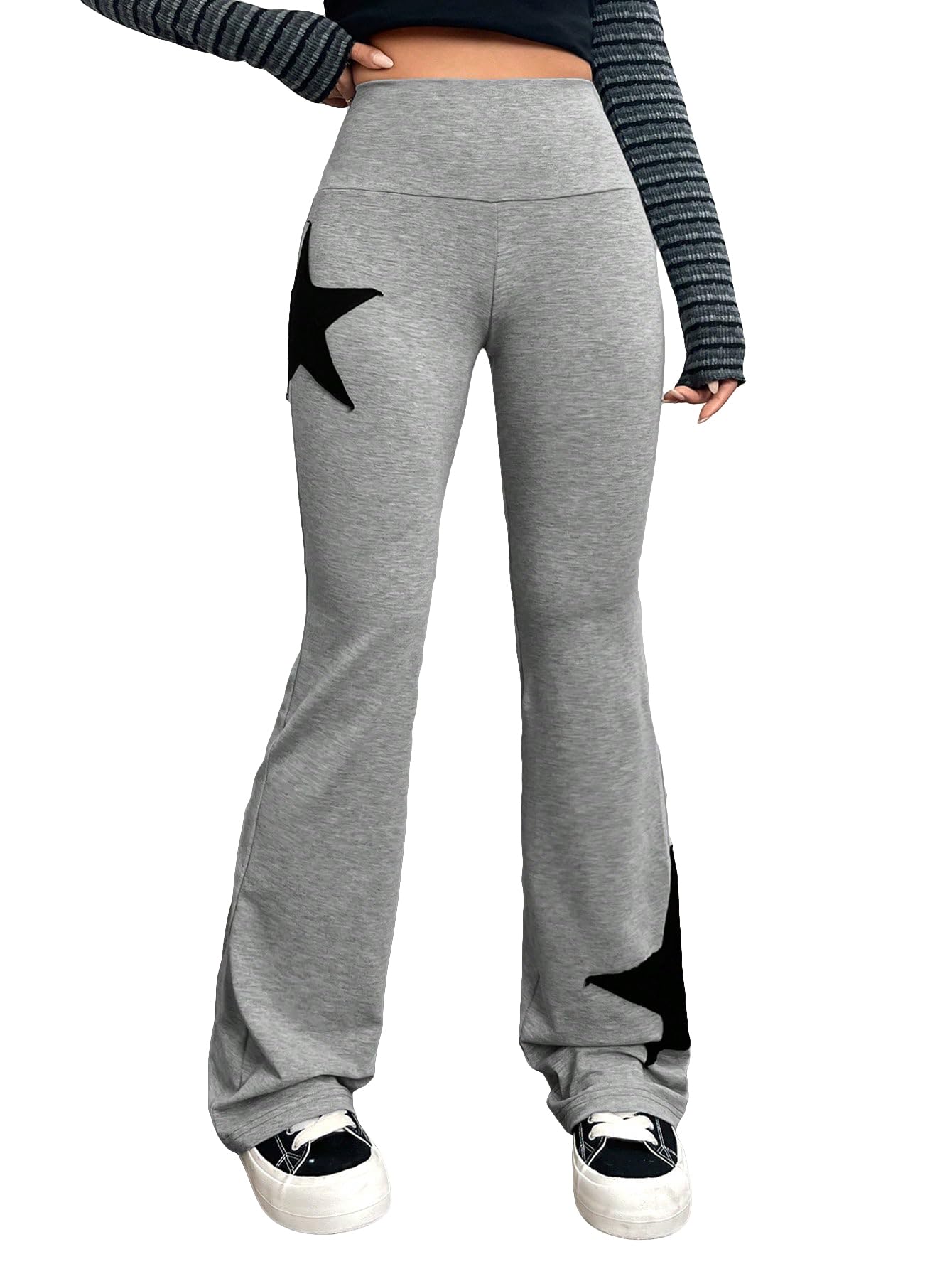 Soly Huxwomens Flare Leggings High Waisted Sweatpants Bell Bottoms