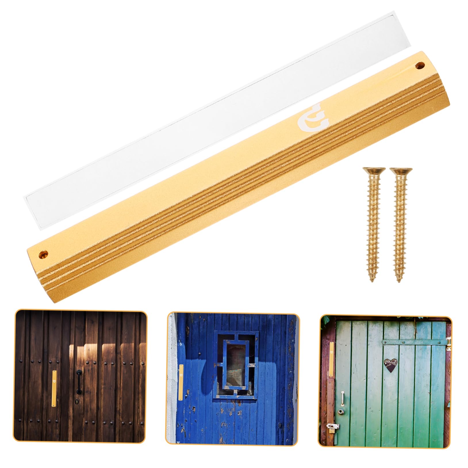 LALAFINA Vintage Metal Mezuzah Plaque Decor Lightweight Judaica Ornament for Door Antique Design for Living Room Bedroom Dining Room Hotel Library Craft