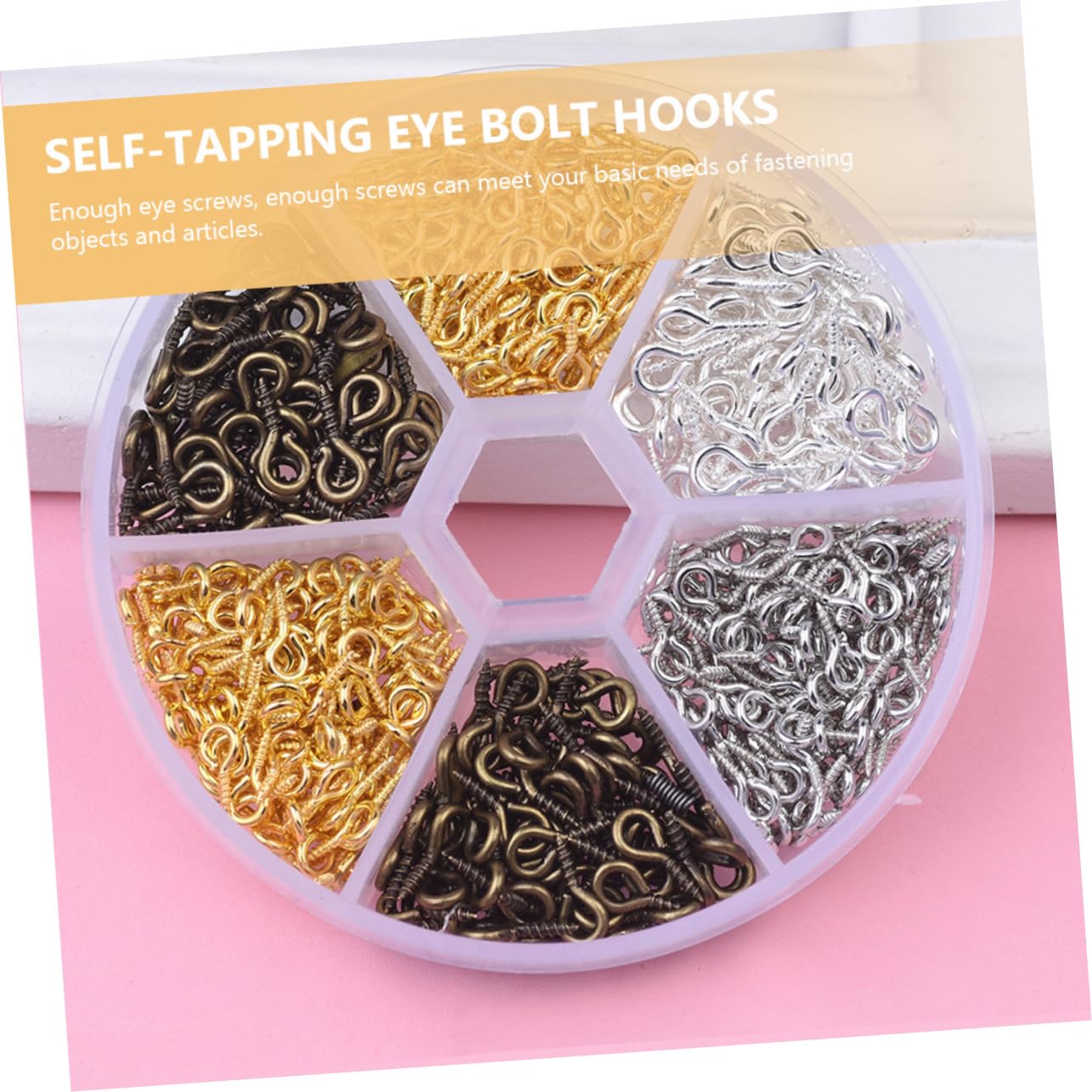 LIFKOME 600pcs Screw Eye for Jewelry Making Threaded Hooks for Crafts and Accessories Eye Screws for Charm Beads and Fastening Projects