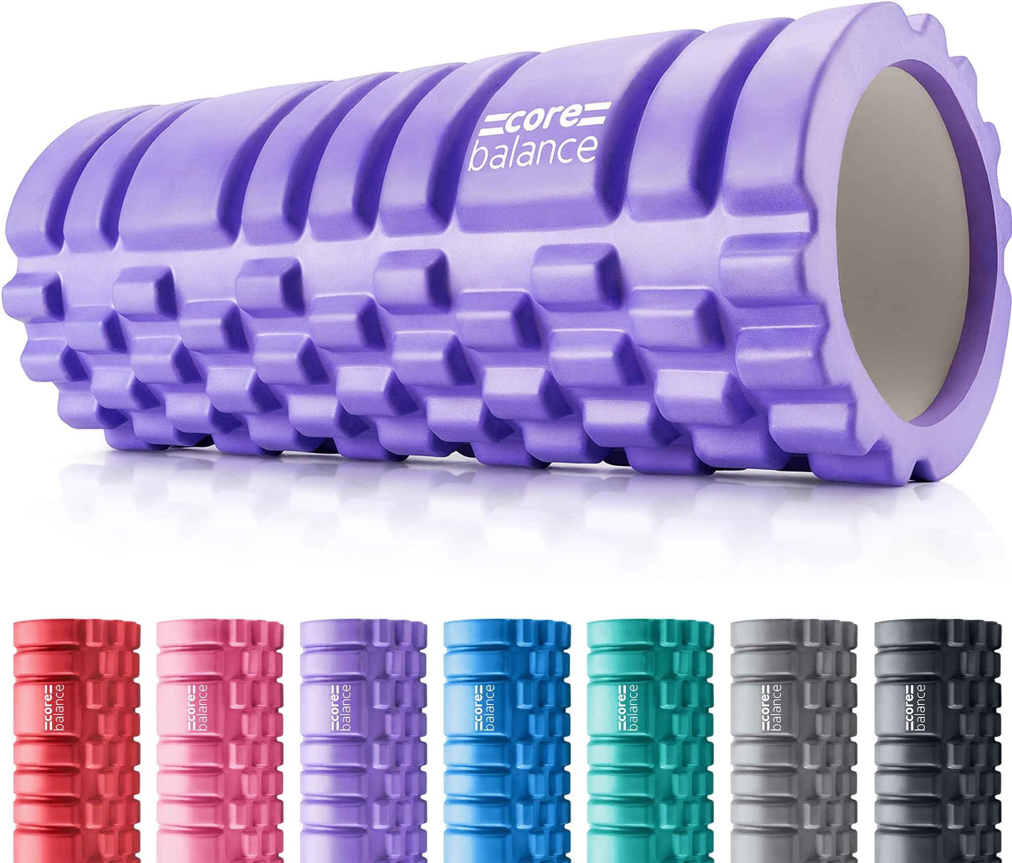 Core Balance Foam Roller For Deep Tissue Muscle Massage, Trigger Point Grid Sports Massager, Fitness Gym Physio
