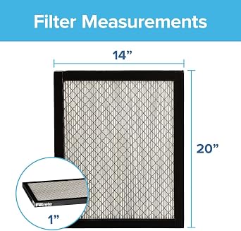 Filtrete 14 x 20 x 1 AC Furnace Air Filter, MERV 14, MPR 2800, Ultrafine Particle Premium Filter, 3-Month Pleated 1-Inch Electrostatic Air Cleaning Filter, 2-Pack (Actual Size 13.781x19.781x0.84 in)