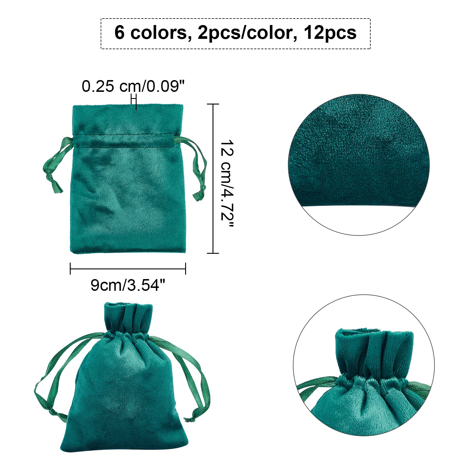 100 Sacchetti Regalo In Velluto Rosso Con Coulisse – 7x5,4 Cm, Perfetti Per Gioielli, Bomboniere, Caramelle, Eventi