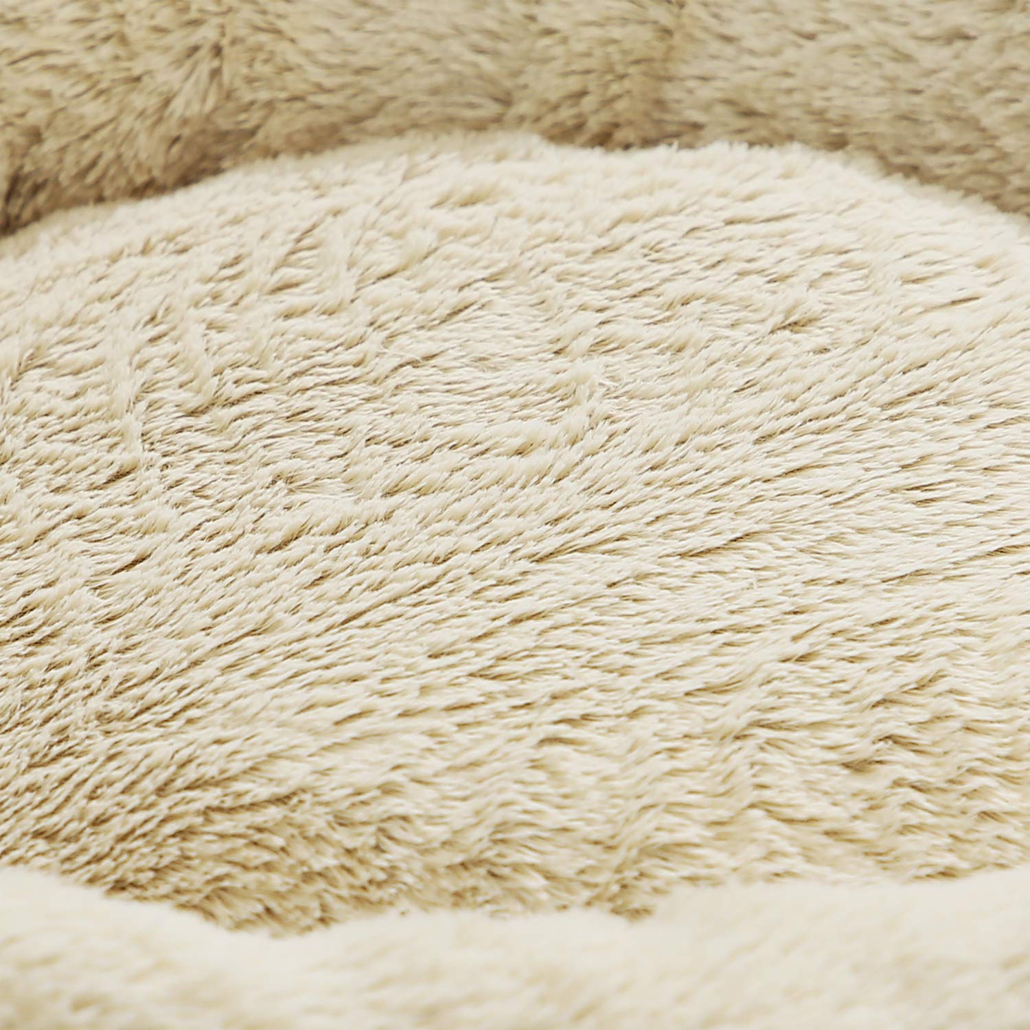 سرير قطط وكلاب من فيندريا، كنبة كلاب بتصميم دونات مستدير وقطر 55 سم، لون بني، PGW55C