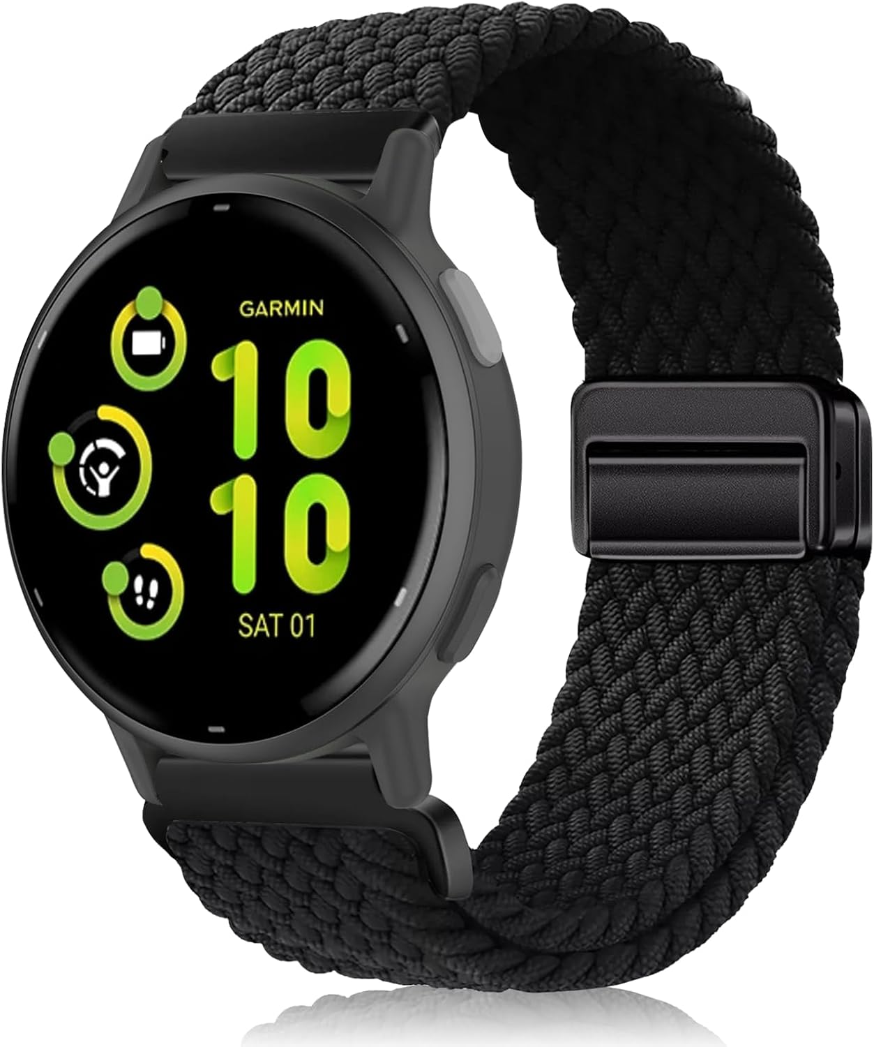 Bracelet De Rechange En Silicone Noir Pour Garmin Forerunner 645 - Largeur 20 Mm, Longueur Réglable