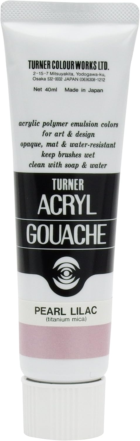 Turner Colour Works Acryl Gouache Artist Acrylic Paint - Single 40 ml Tube - Pearl Yellow