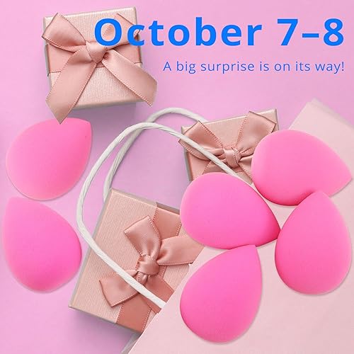 Miniatura 10 de BEAKEY Esponja de maquillaje Flat Duo de 6, esponja de mezcla de látex súper suave para aplicación impecable, líquido, crema, polvo, diseño