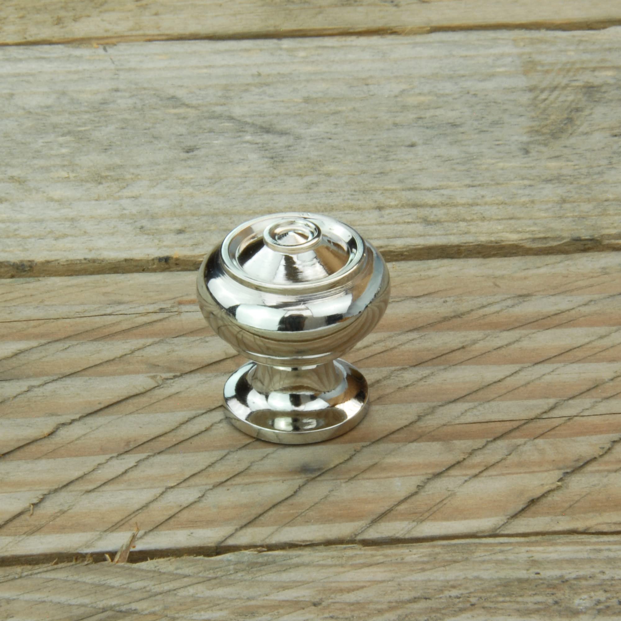 UNDERGROUND PARTS Polished Nickel Solid Brass Cabinet Kitchen Drawer Door Bow Handles Pulls & Knobs (Bloxwich Reeded Round Knob 30mm)