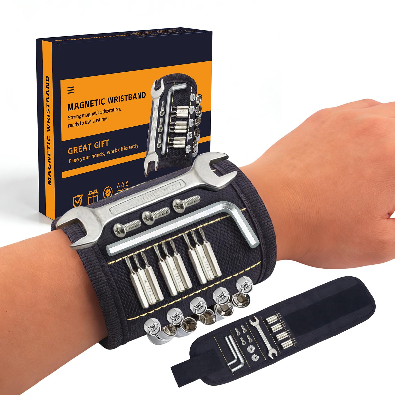 View 1 of Magnetic Tool Wristband with Neodymium Magnets