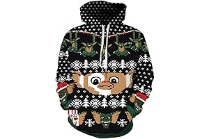 Christmas Sweater Naughty: Unisex 3D Ugly Christmas Sweatshirt Kangaroo Pocket Hoodies Pullover