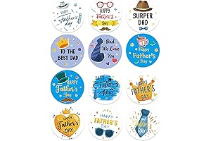 48PCS Happy Father&#x27;s Day Stickers, 1.5&quot; Happy Fathers Day Stickers Large Packs...
