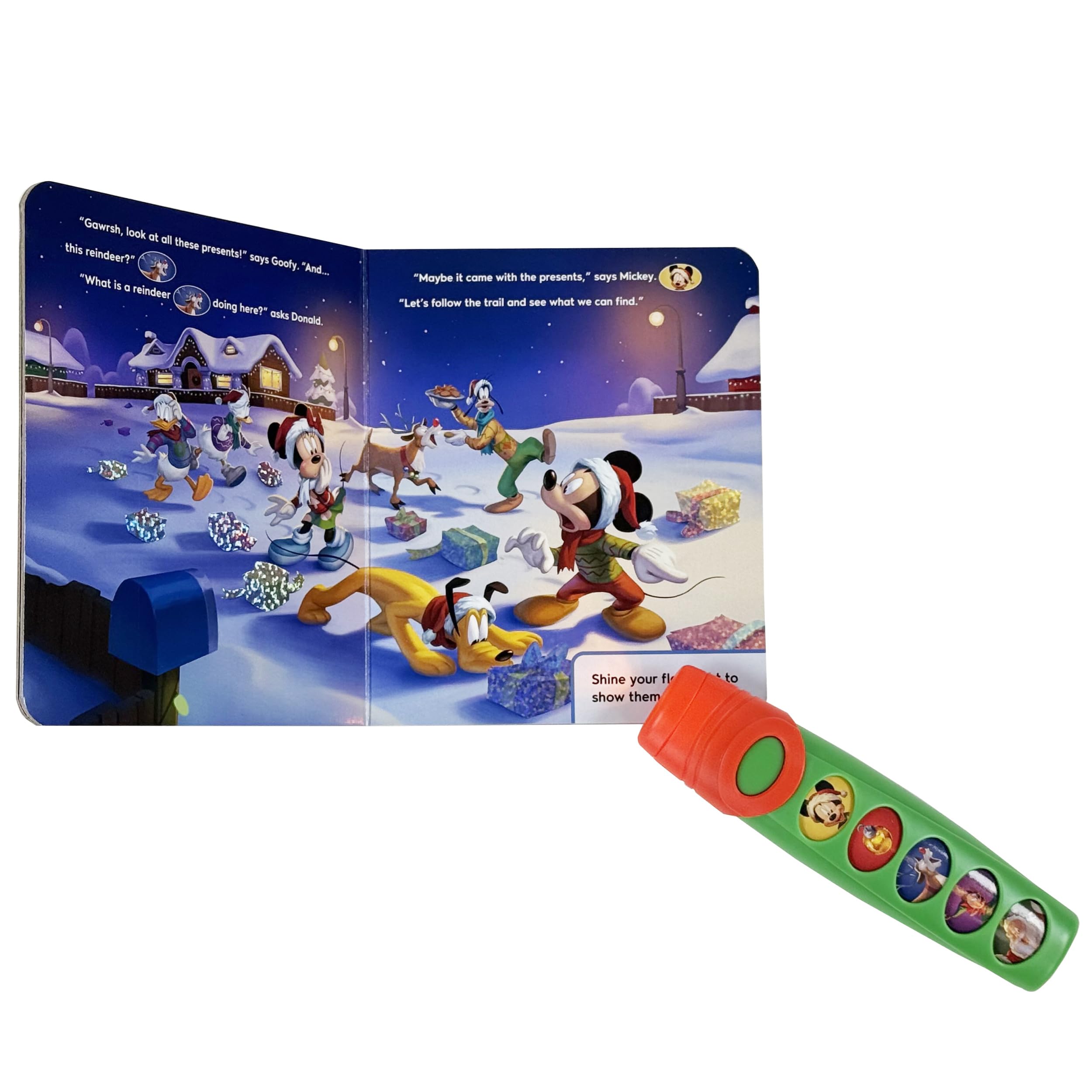 Disney Mickey Mouse, Minnie, and More! - A Very Mickey Christmas Book and 5-Sound Flashlight Toy Set - PI Kids - Image 6